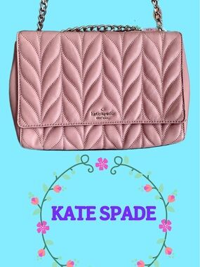 kate spade Quilted Blush Pink Chain Crossbody Bag